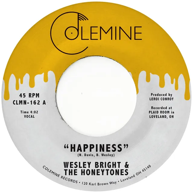 Colemine Wesley Bright Happiness 45 tours vinyle jaune northern soul