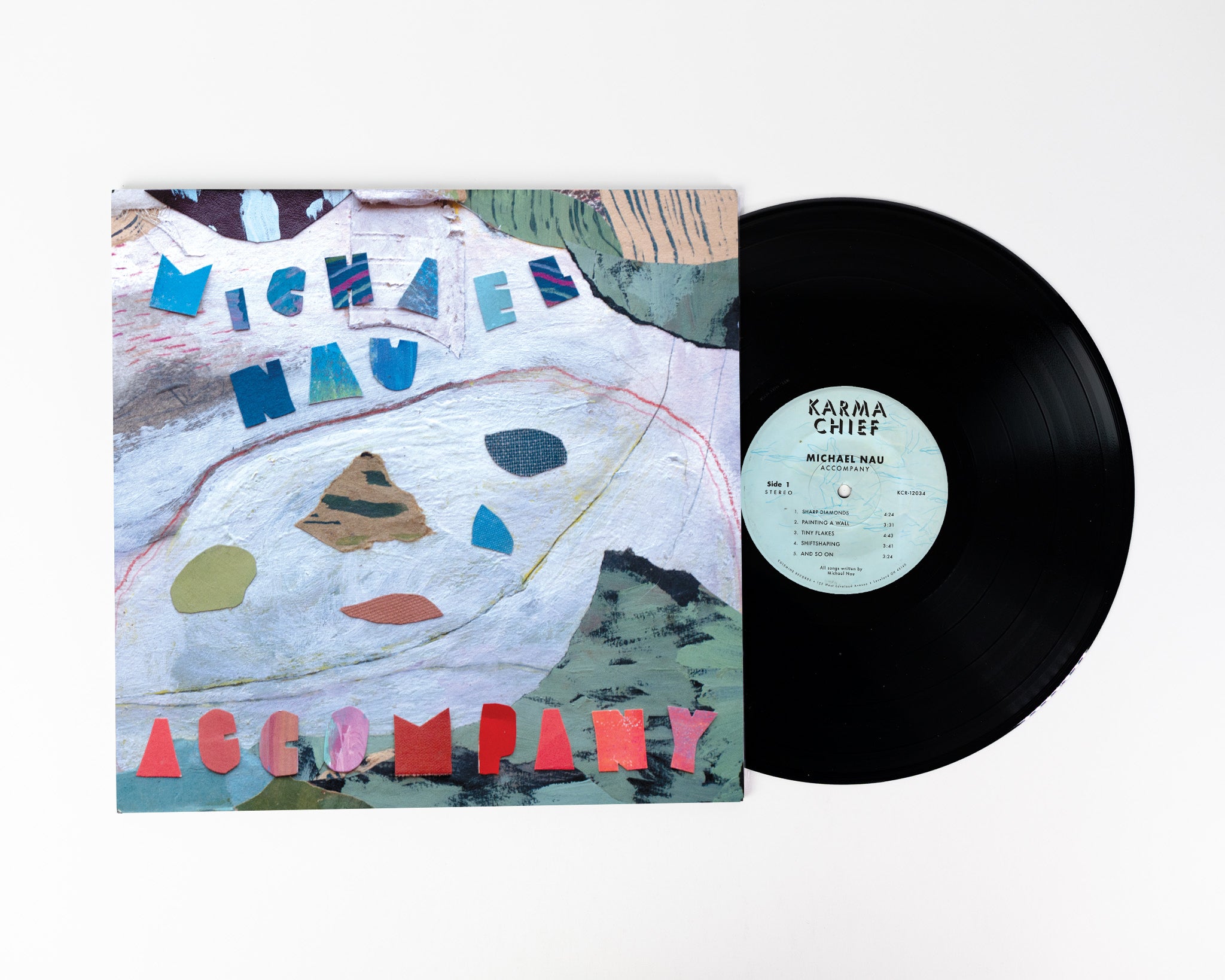 Karma Chief Michael Nau Accompany vinyle LP bleu poudre