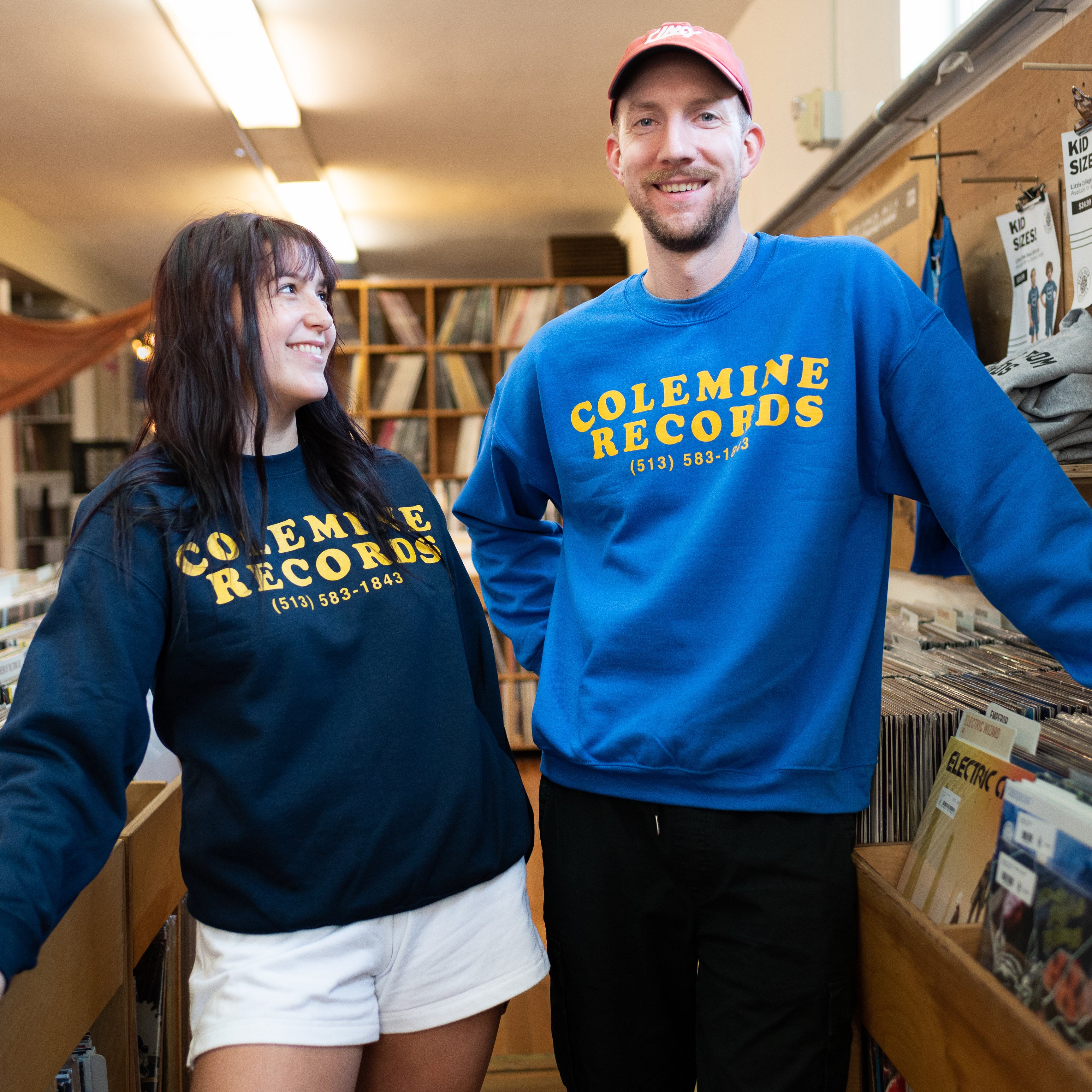 Colemine Phone Number Sweatshirt bleu marine coton