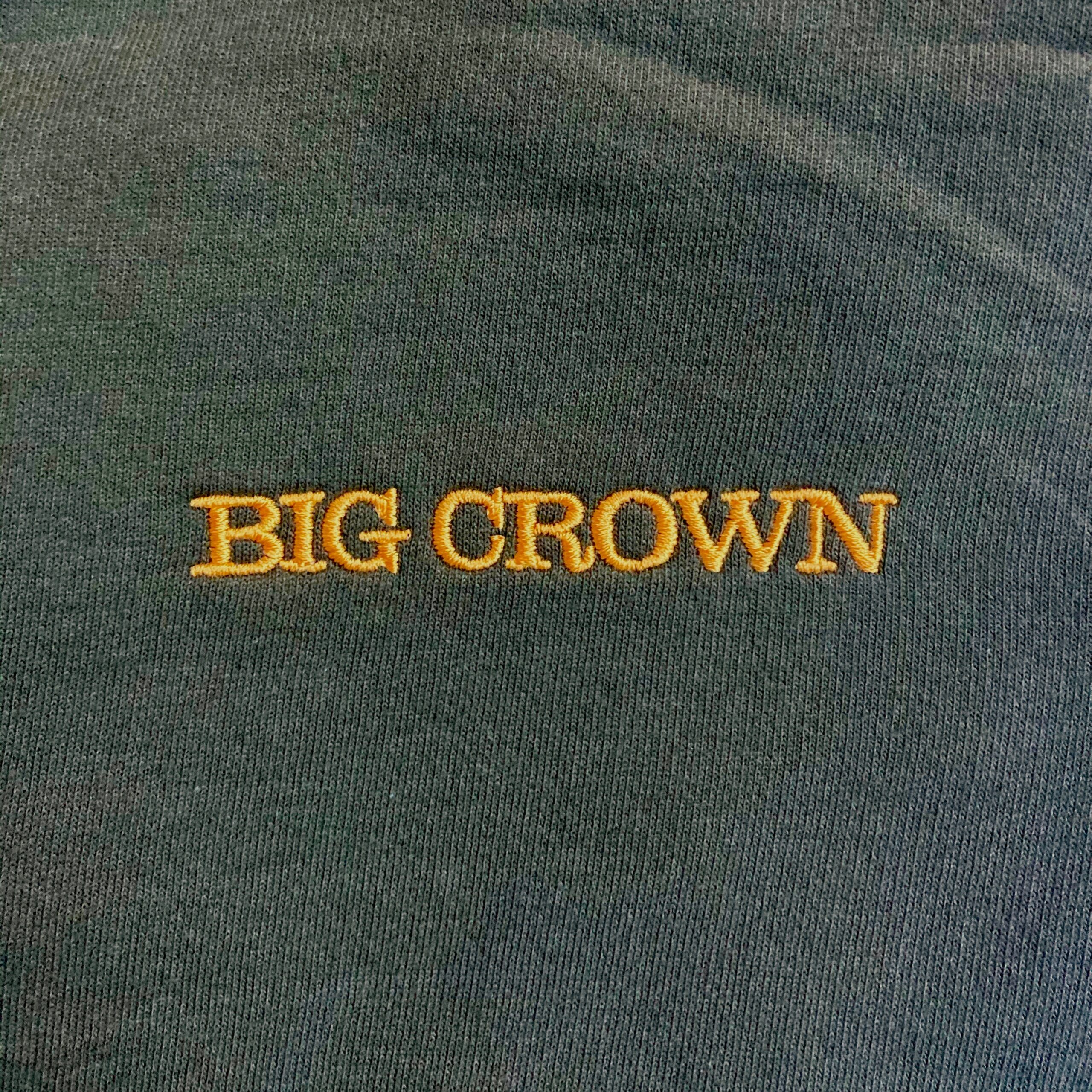 Big Crown Embroidered sweat vert army col rond