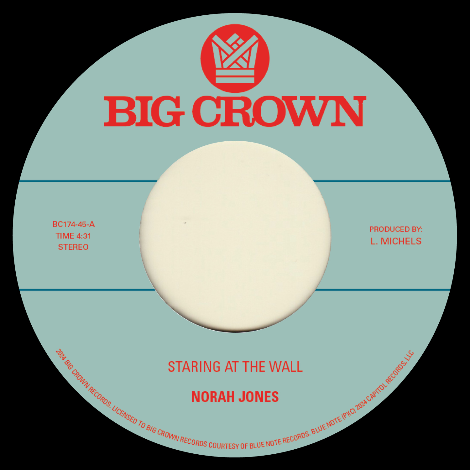 Norah Jones Staring At The Wall 45 Tours 7" Limité Soul