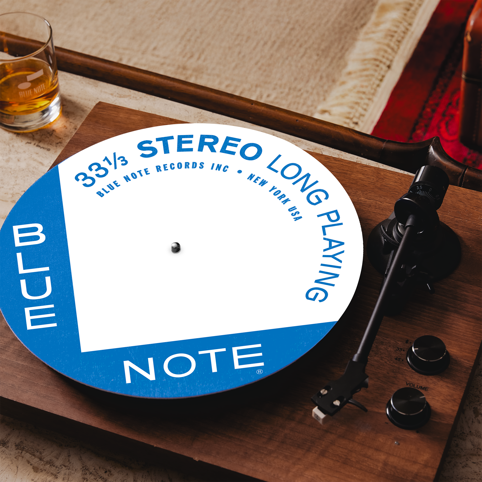 Blue Note Stereo Slipmat feutrine 12 pouces platine
