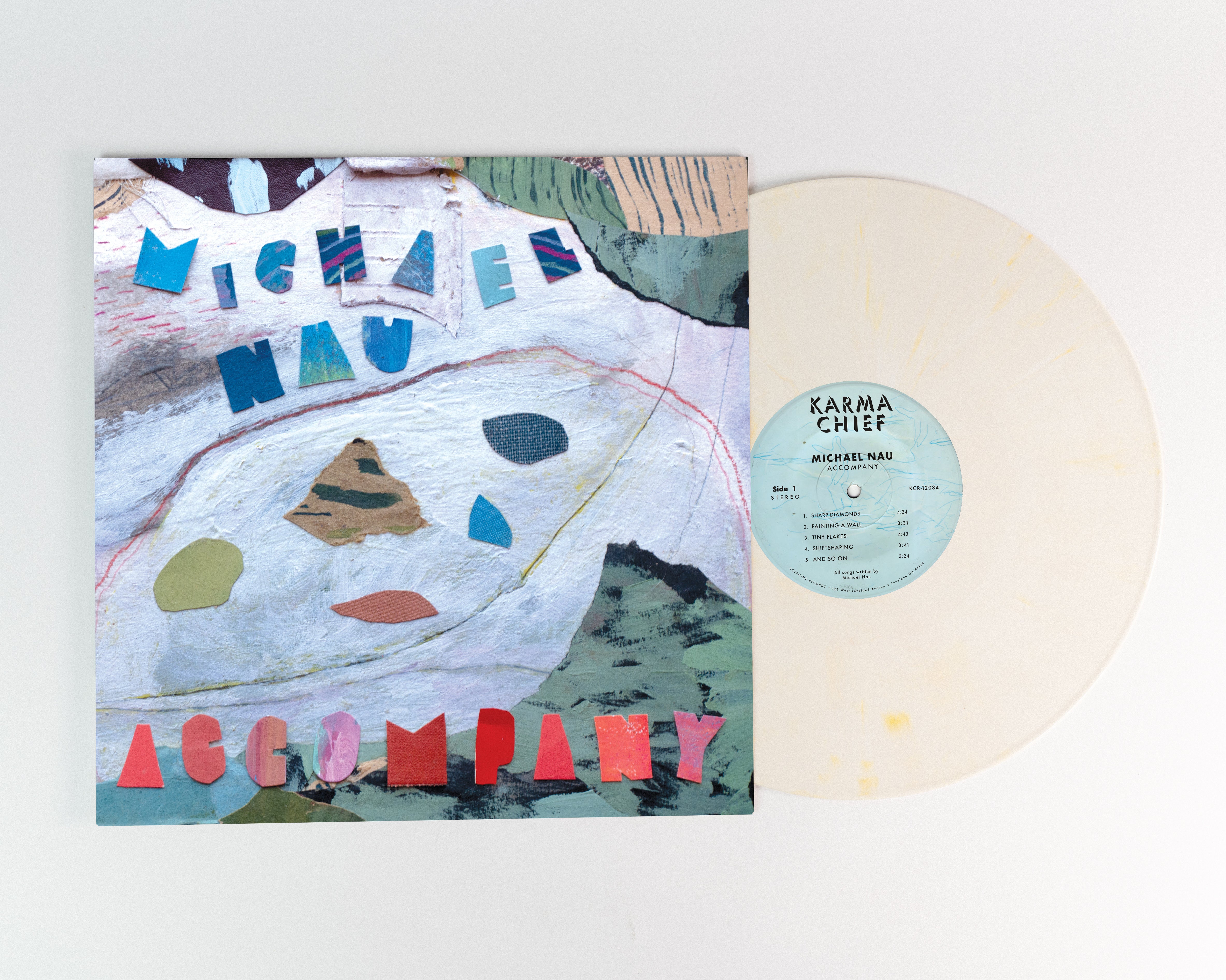 Karma Chief Michael Nau Accompany vinyle LP bleu poudre