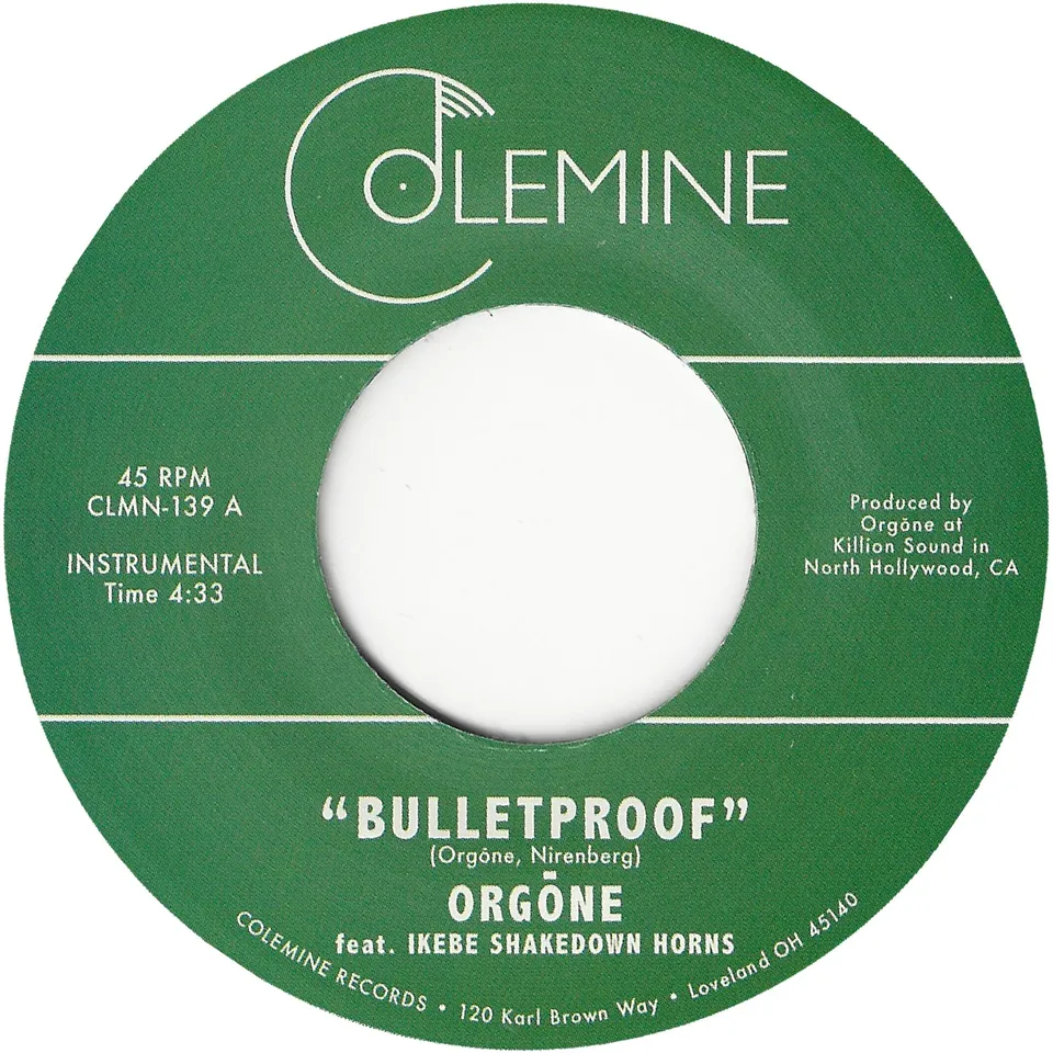 Orgone Bulletproof 45 tours vinyle noir funk soul