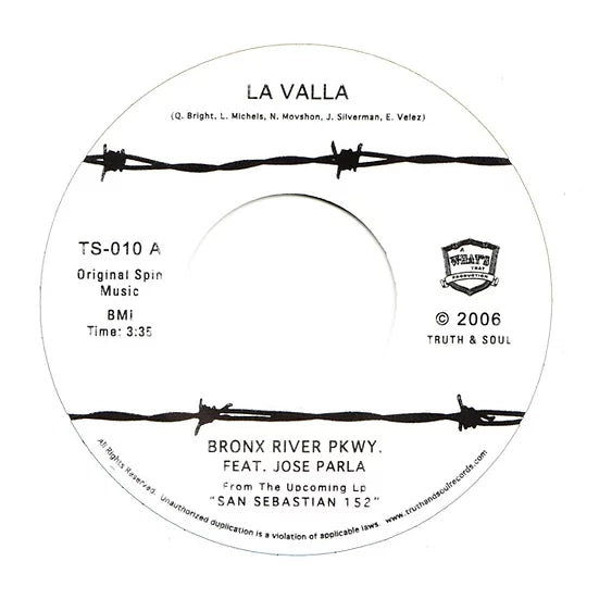 Bronx River Pkwy La Valla vinyle 45 tours single latin soul