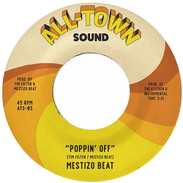 All-Town Sound Mestizo Beat Poppin Off 45 tours vinyle beige