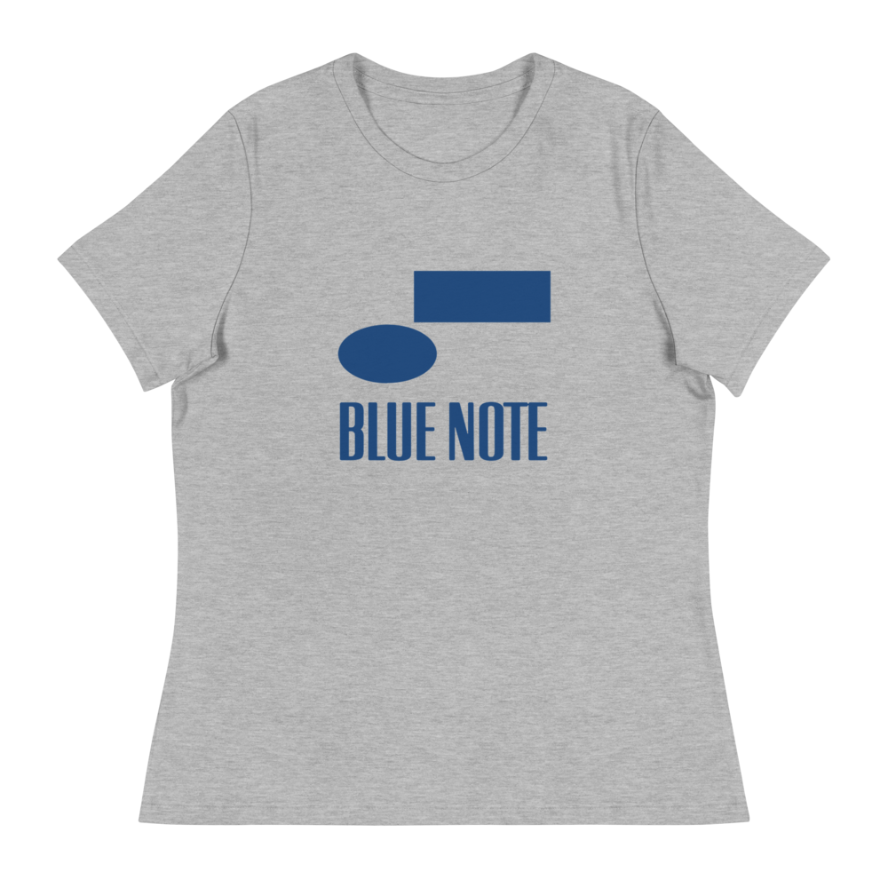 Blue Note Vintage Logo T-Shirt femme gris t-shirt coton