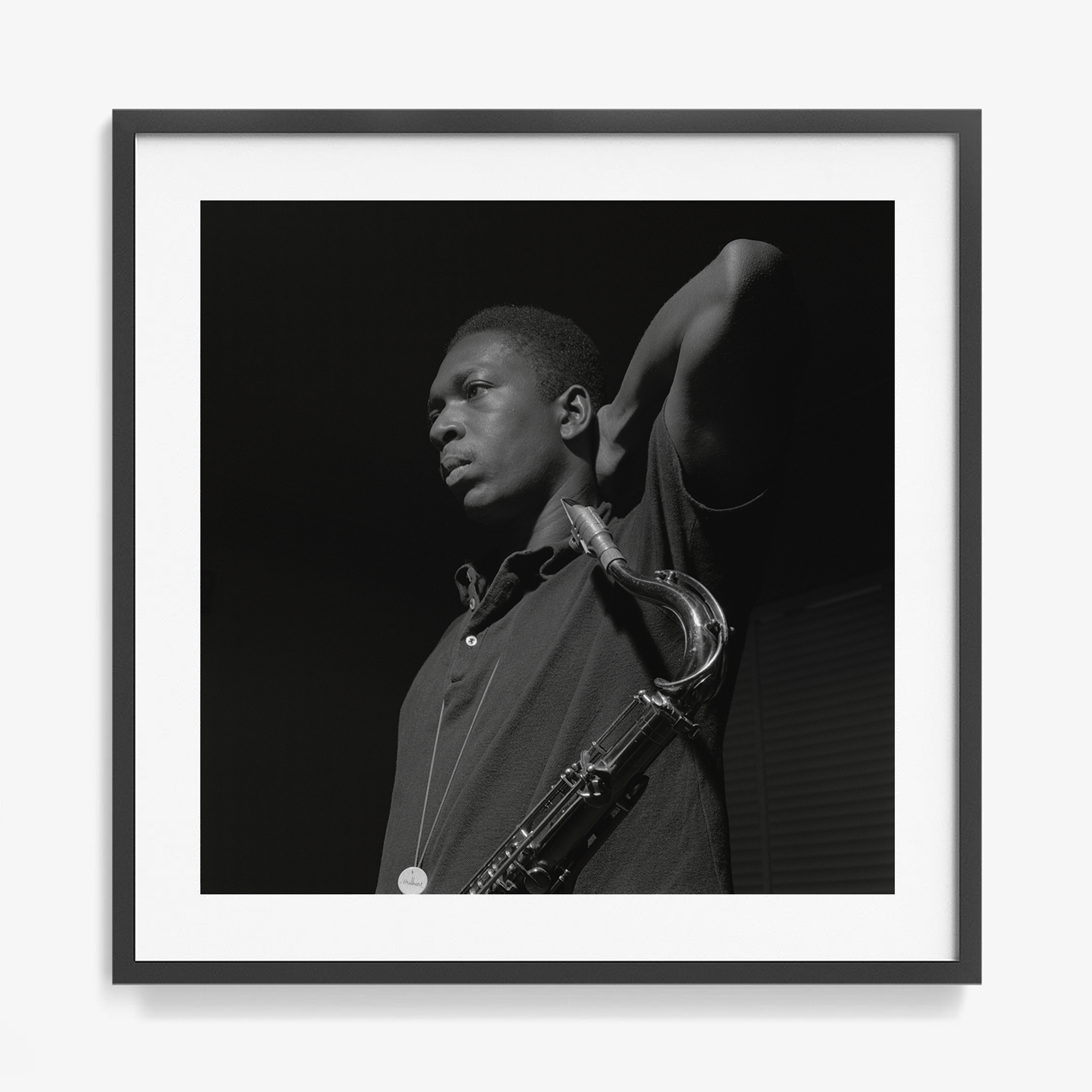 John Coltrane Blue Train tirage 24"x24" cadre noir
