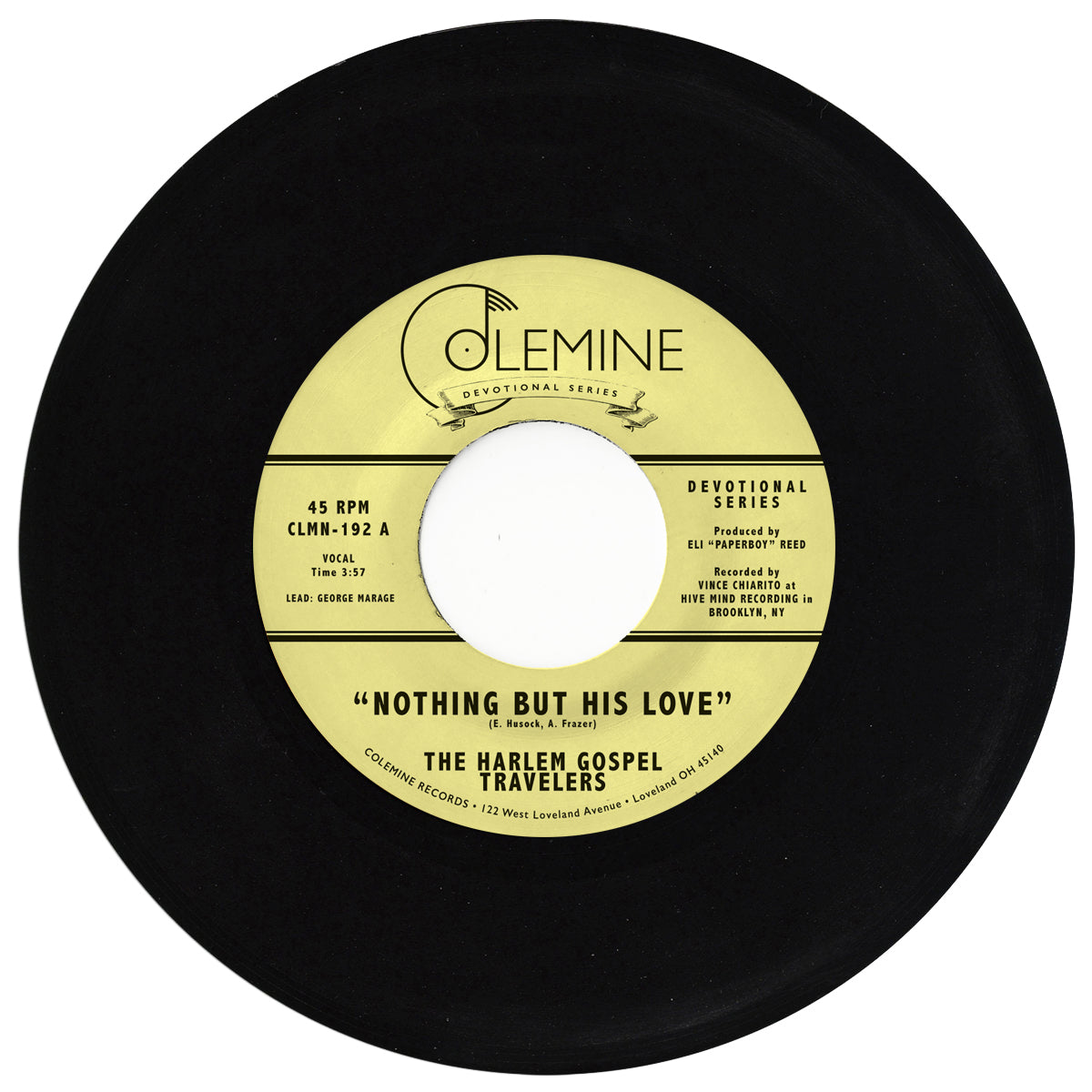 Harlem Gospel Travelers Nothing But His Love 45 tours clear