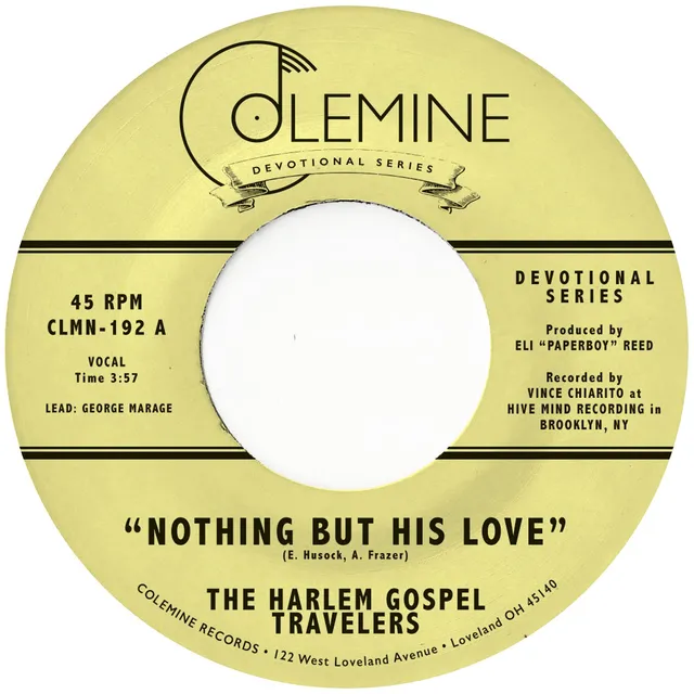 Harlem Gospel Travelers Nothing But His Love 45 tours clear