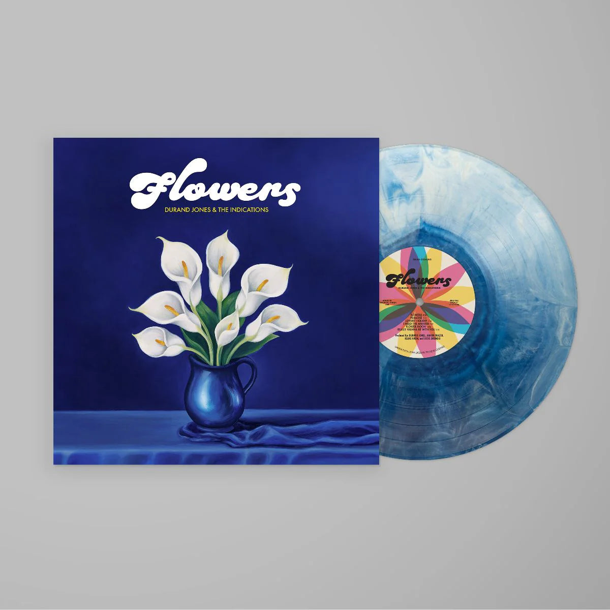 Durand Jones Flowers LP vinyle blue iceberg splash soul