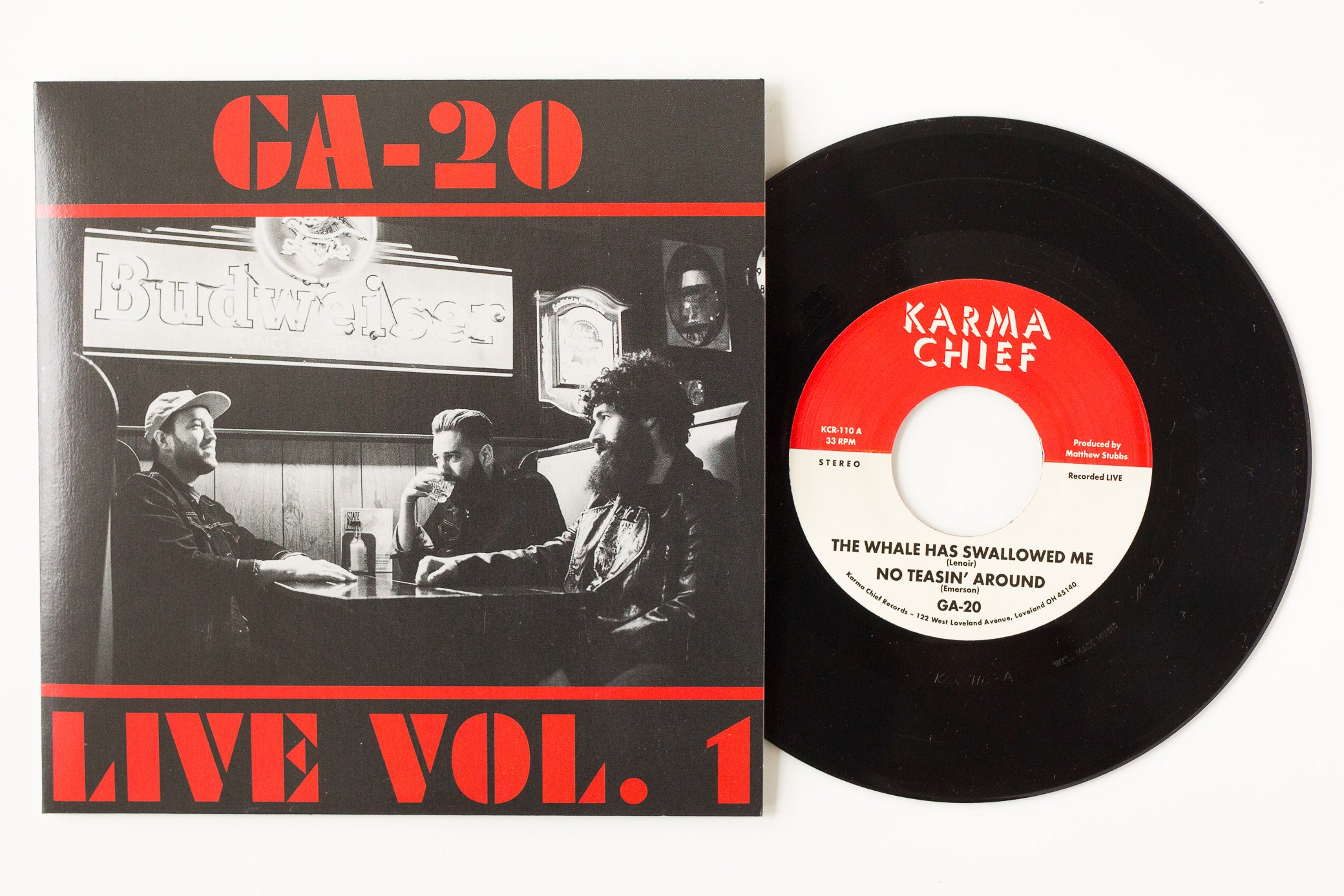 GA-20 Live Vol. 1 EP 45 tours vinyle turquoise blues live