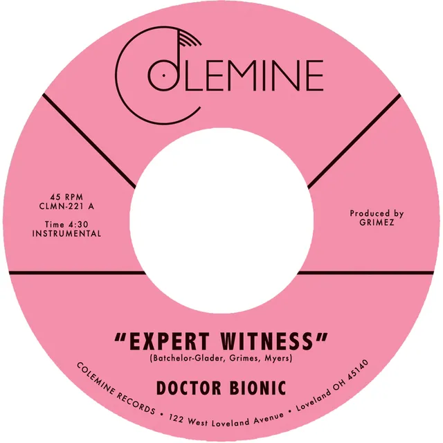 Colemine Doctor Bionic Expert Witness 45 tours vinyle violet