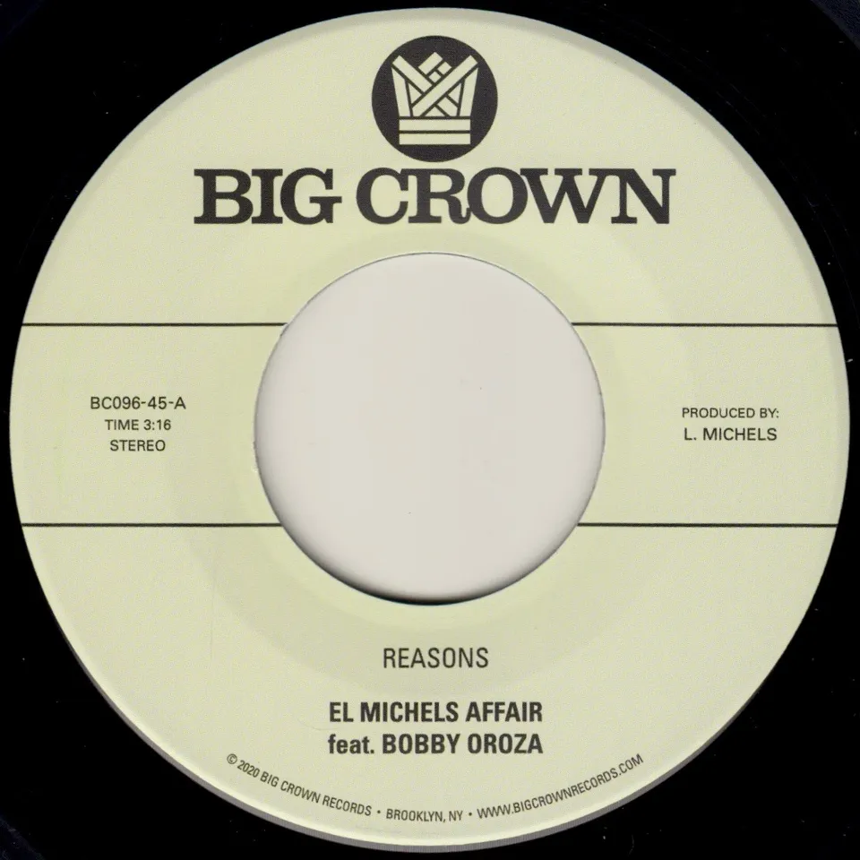 El Michels Affair Reasons b/w Hipps 45t vinyle single soul