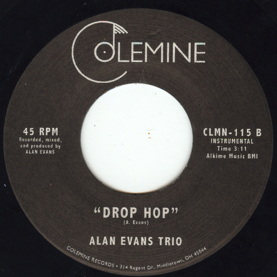 Colemine Alan Evans Trio Authoritay 45T vinyle noir orgue