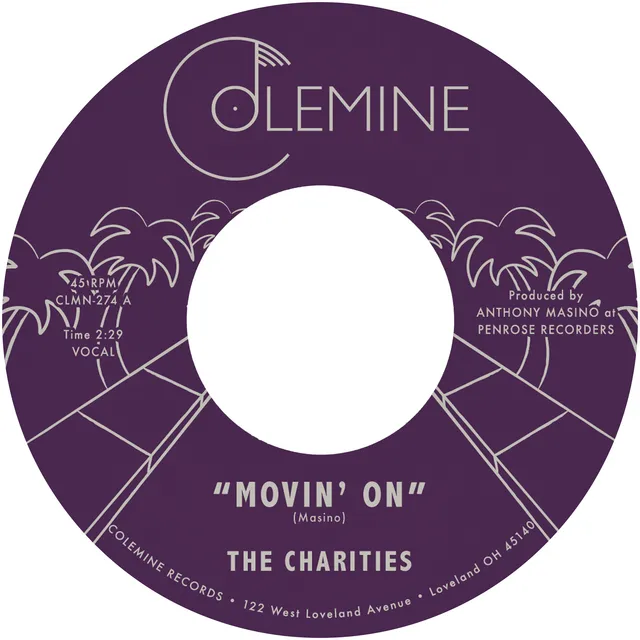 Colemine The Charities Movin' On 45 tours vinyle gris sweet soul