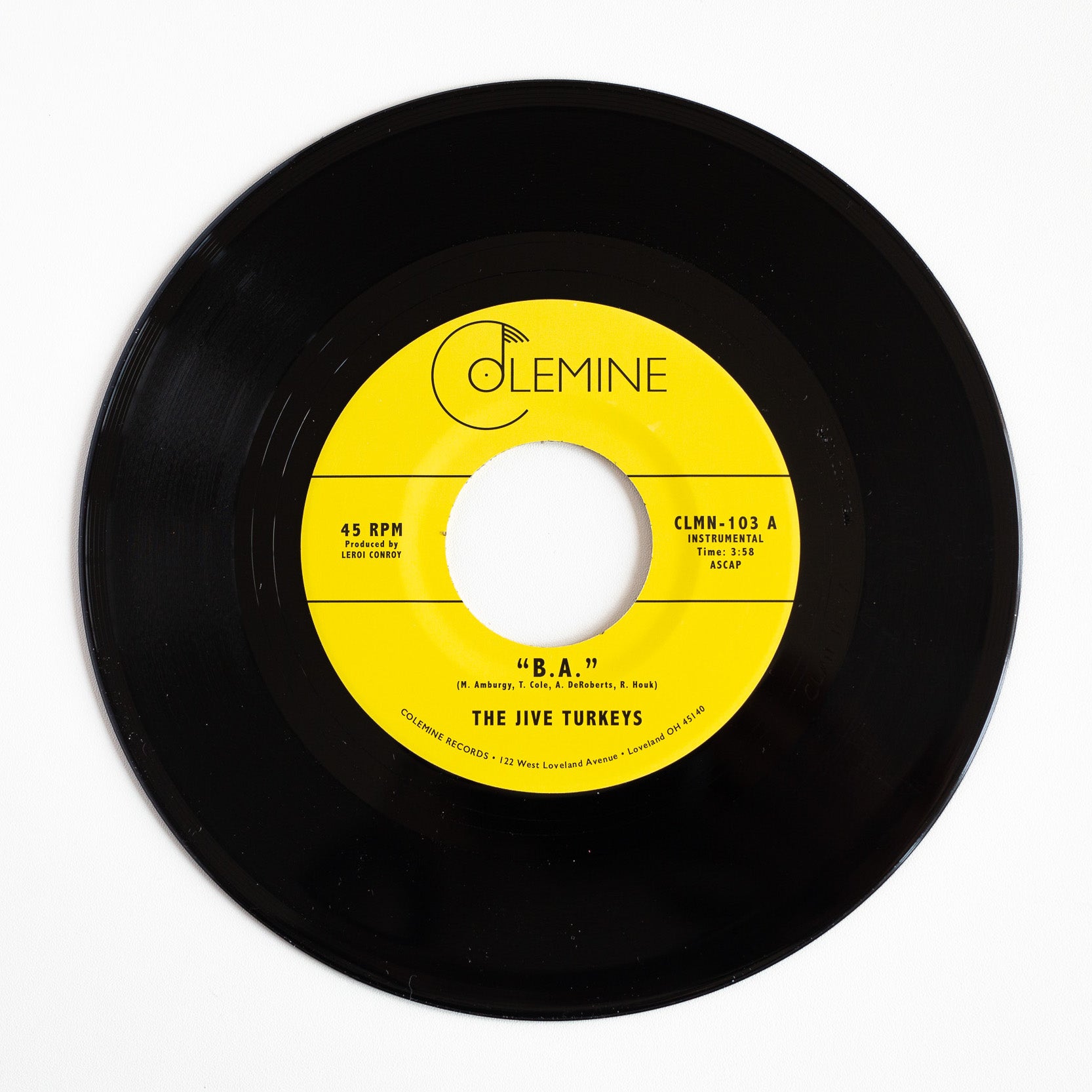 Colemine The Jive Turkeys B.A. 45 tours 7" funk