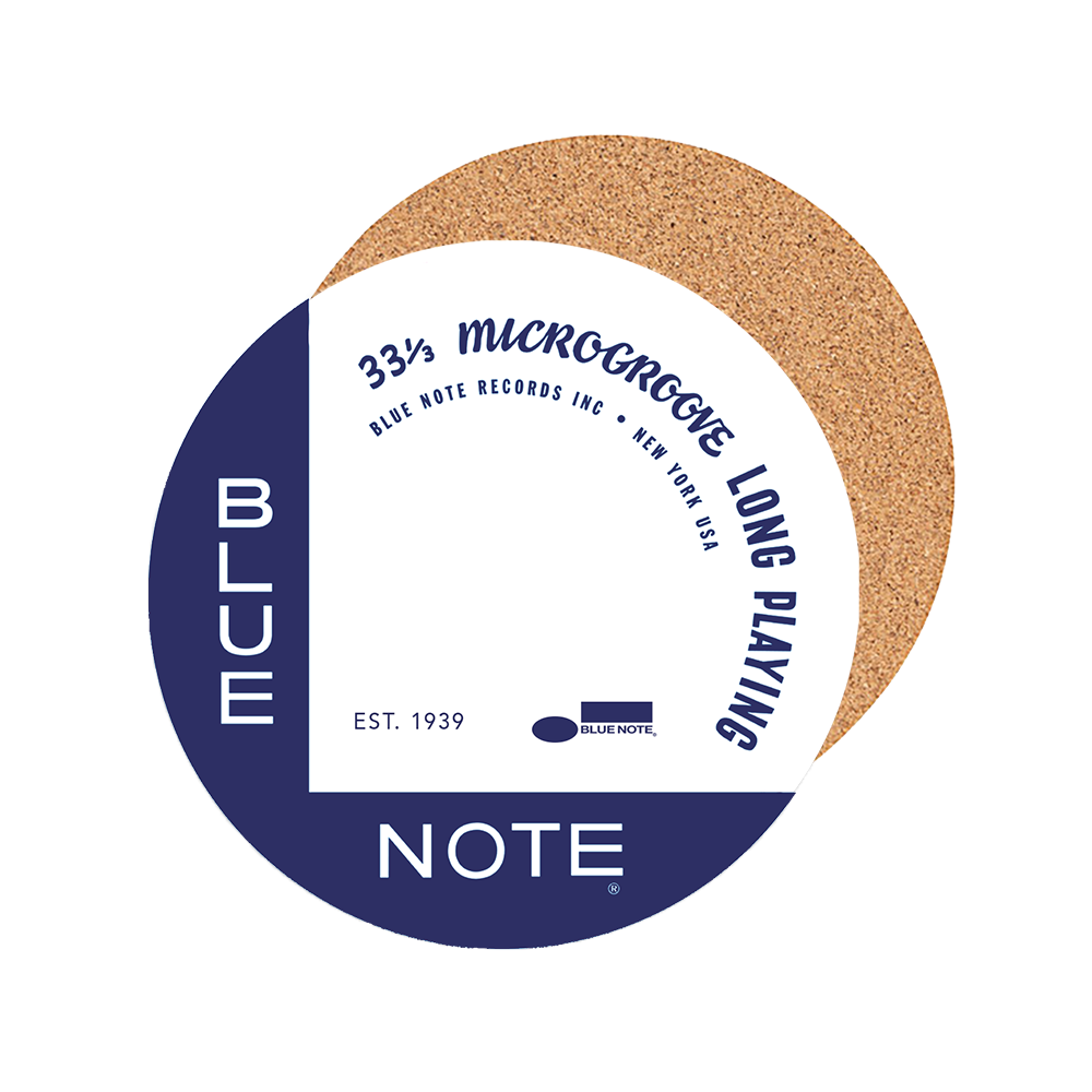 Blue Note Set 4 sous-verres vinyle label vintage liège