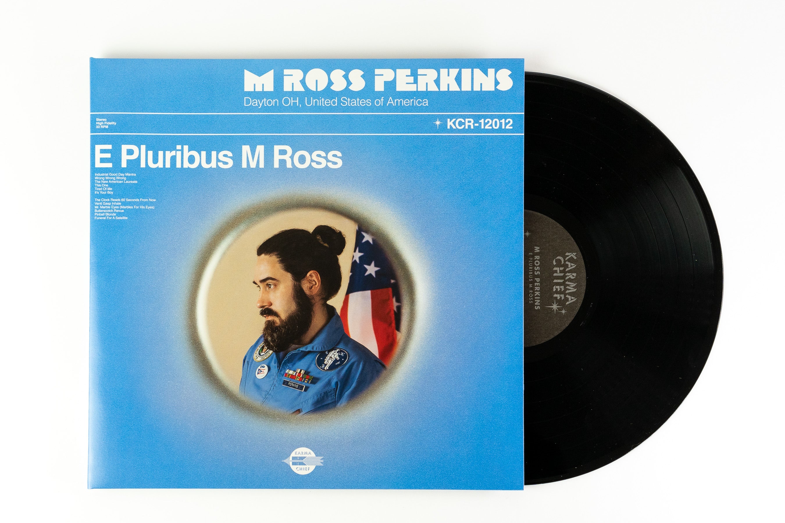 M Ross Perkins E Pluribus M Ross vinyle LP bleu