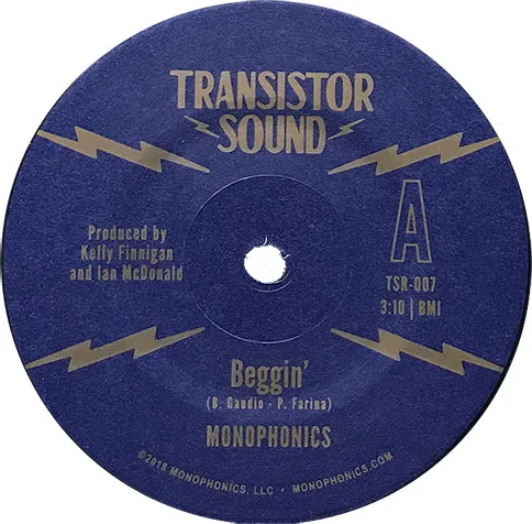 Monophonics Beggin vinyle 45t instrumental tirage limité