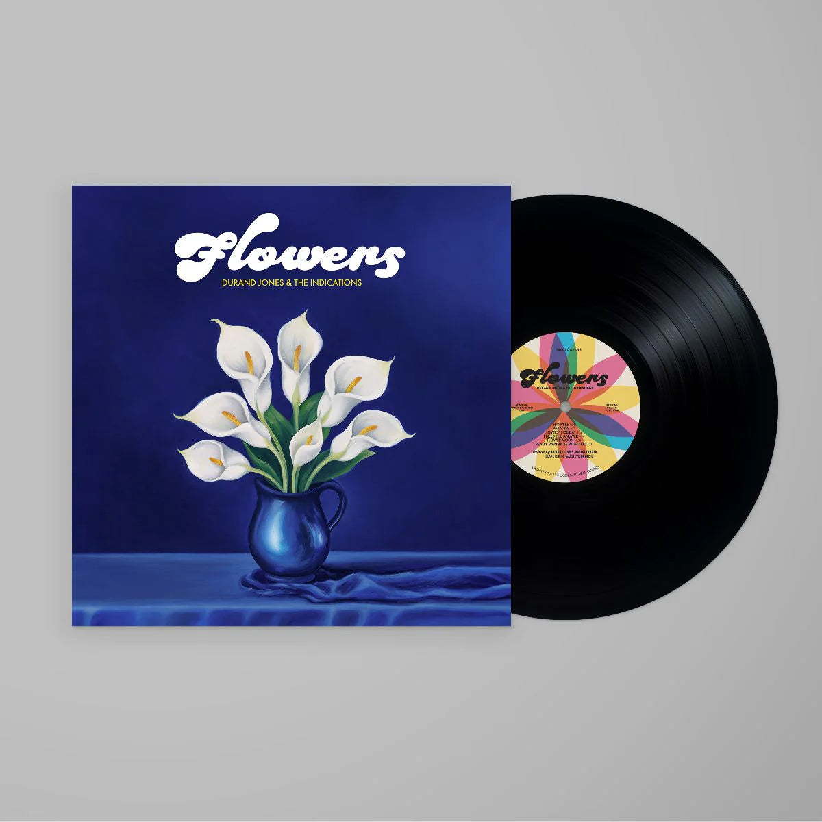 Durand Jones Flowers LP vinyle blue iceberg splash soul