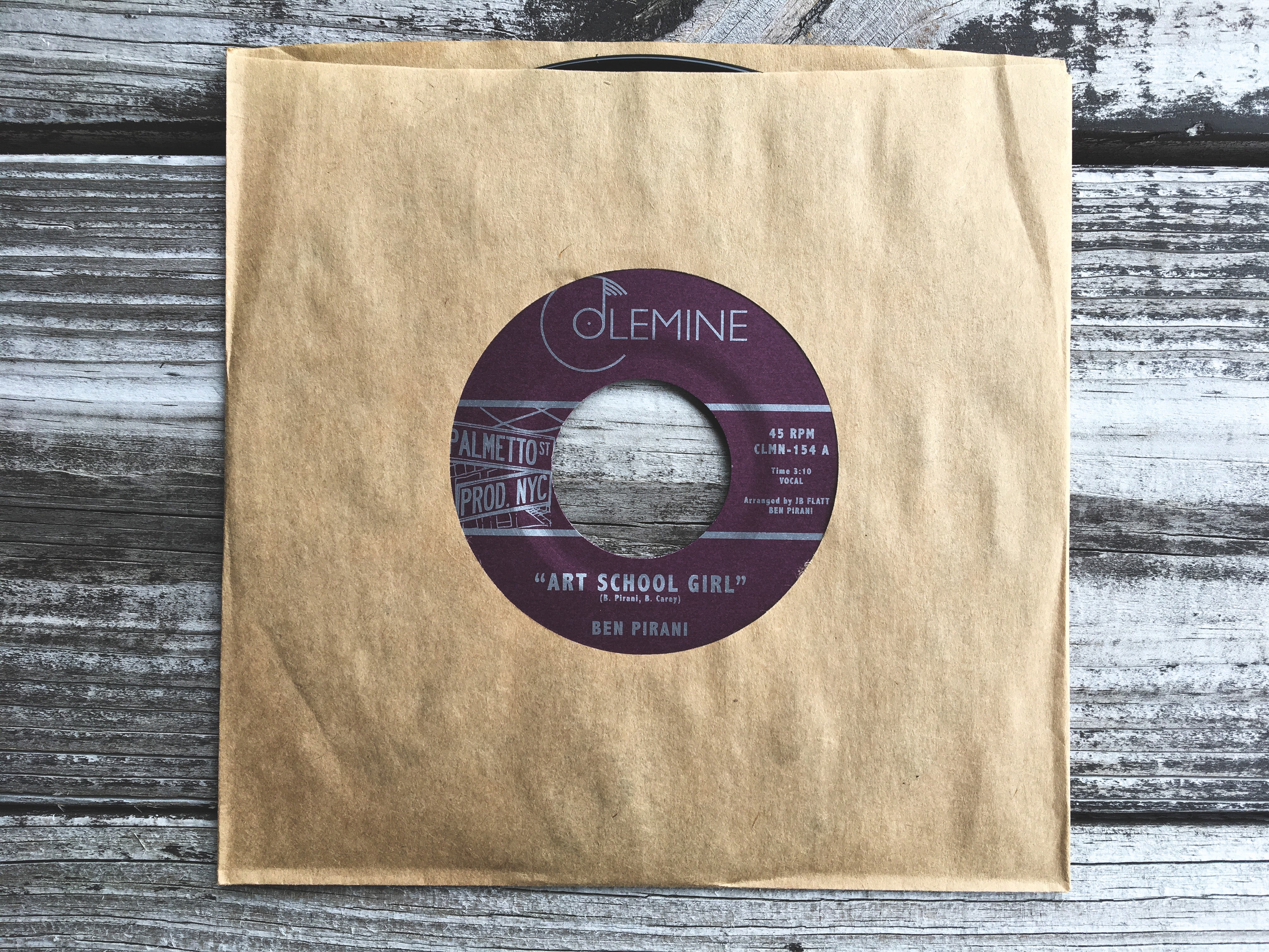 Colemine Ben Pirani Art School Girl 45 tours violet 7 pouces