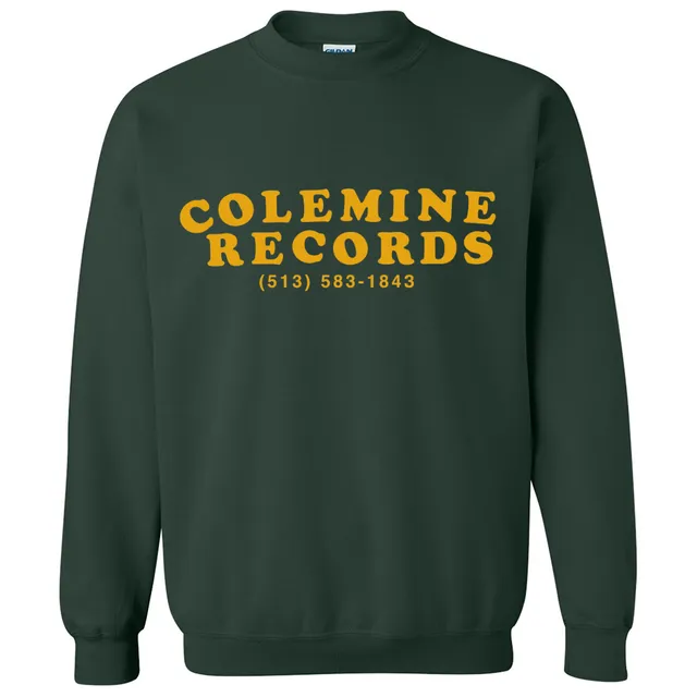 Colemine Phone Number Sweatshirt vert crewneck coton