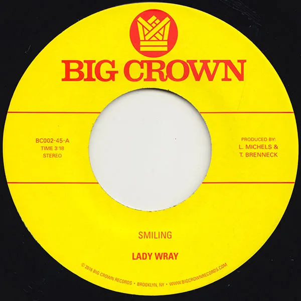 Big Crown Lady Wray Smiling 45 Tours Vinyle 7"