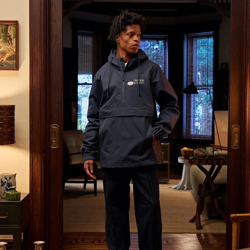 Blue Note Catalog Anorak coupe-vent nylon bleu taille L
