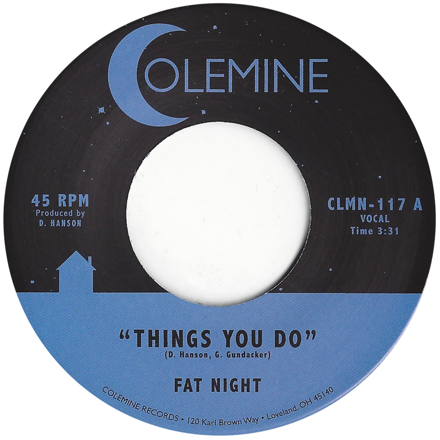 Fat Night Things You Do 45 tours vinyle 7" moon sweet soul