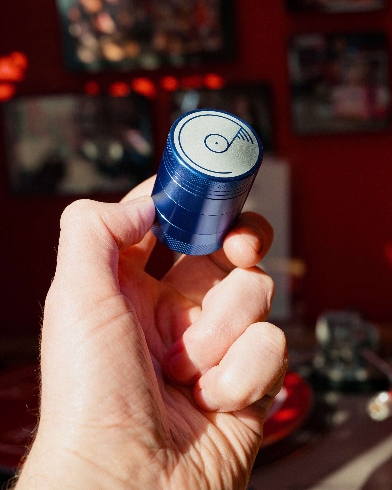Colemine Hybrid adaptateur 45 tours grinder bleu vinyle