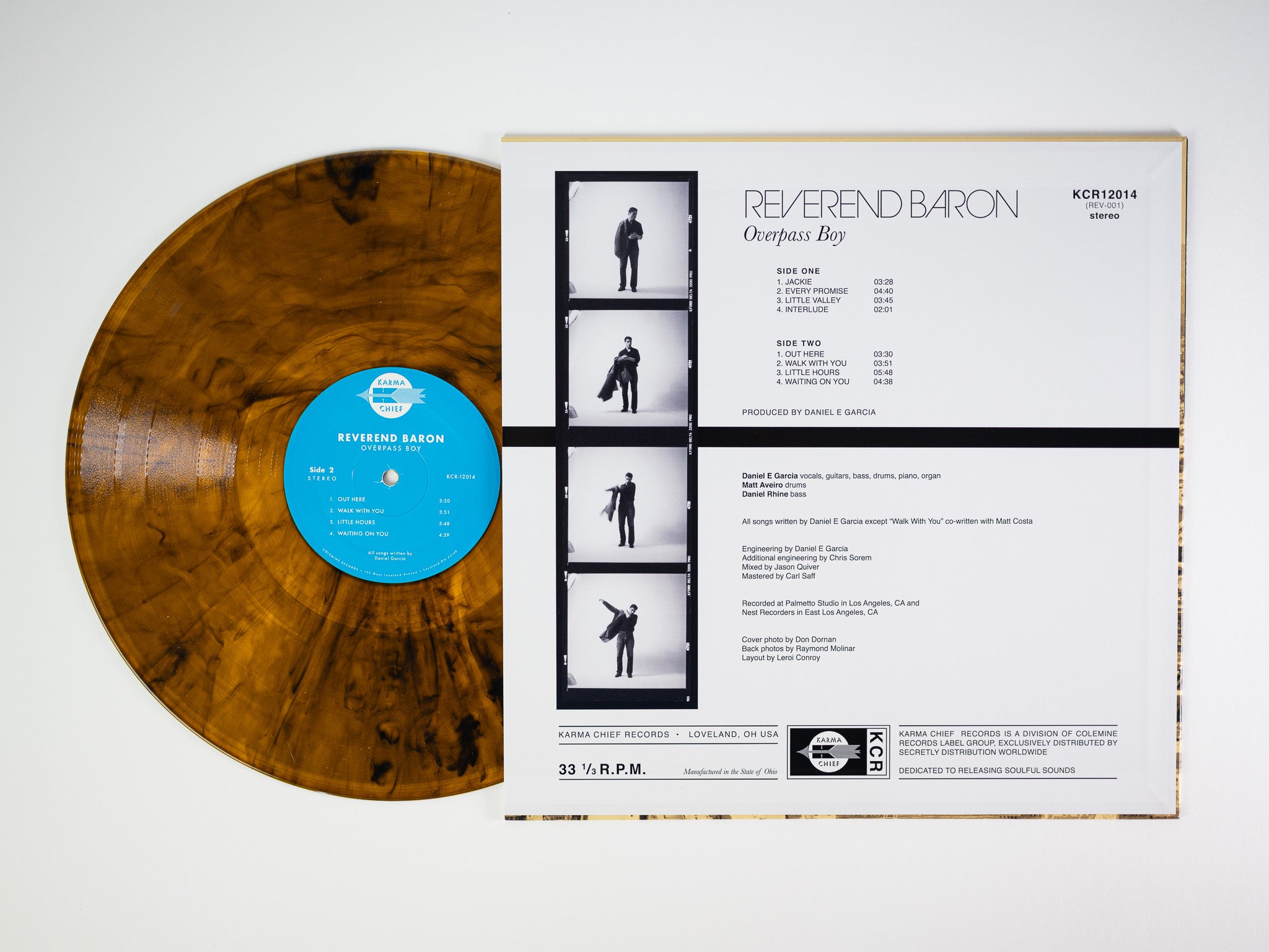Reverend Baron Overpass Boy LP vinyle clear 8 titres