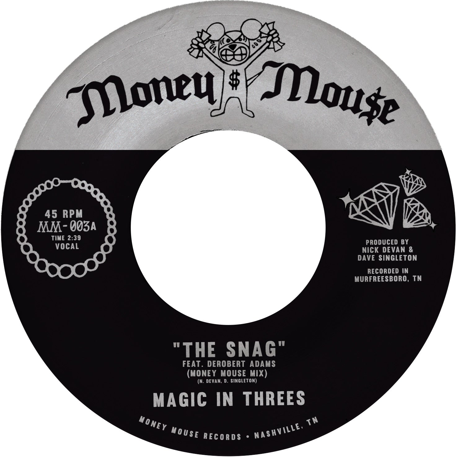 Magic In Threes The Snag vinyle 45T noir