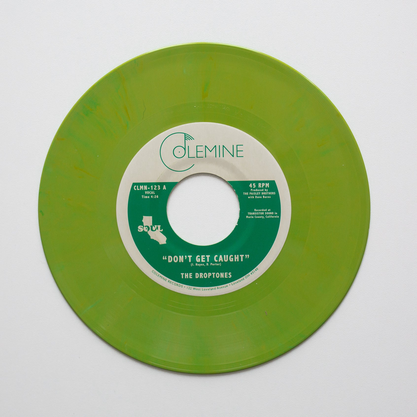 The Droptones Don't Get Caught 45 tours vinyle vert