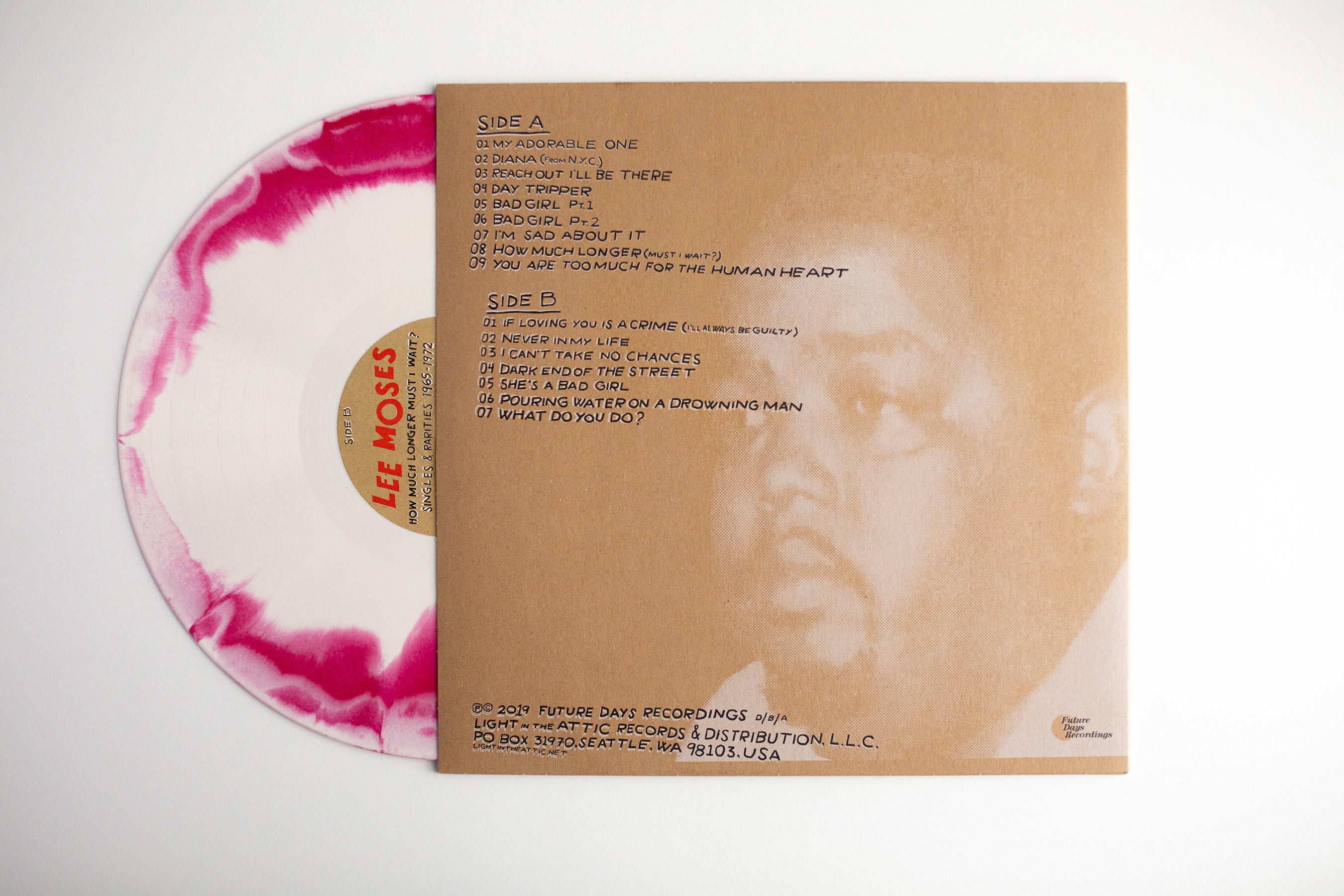 Lee Moses How Much Longer LP vinyle red cream swirl