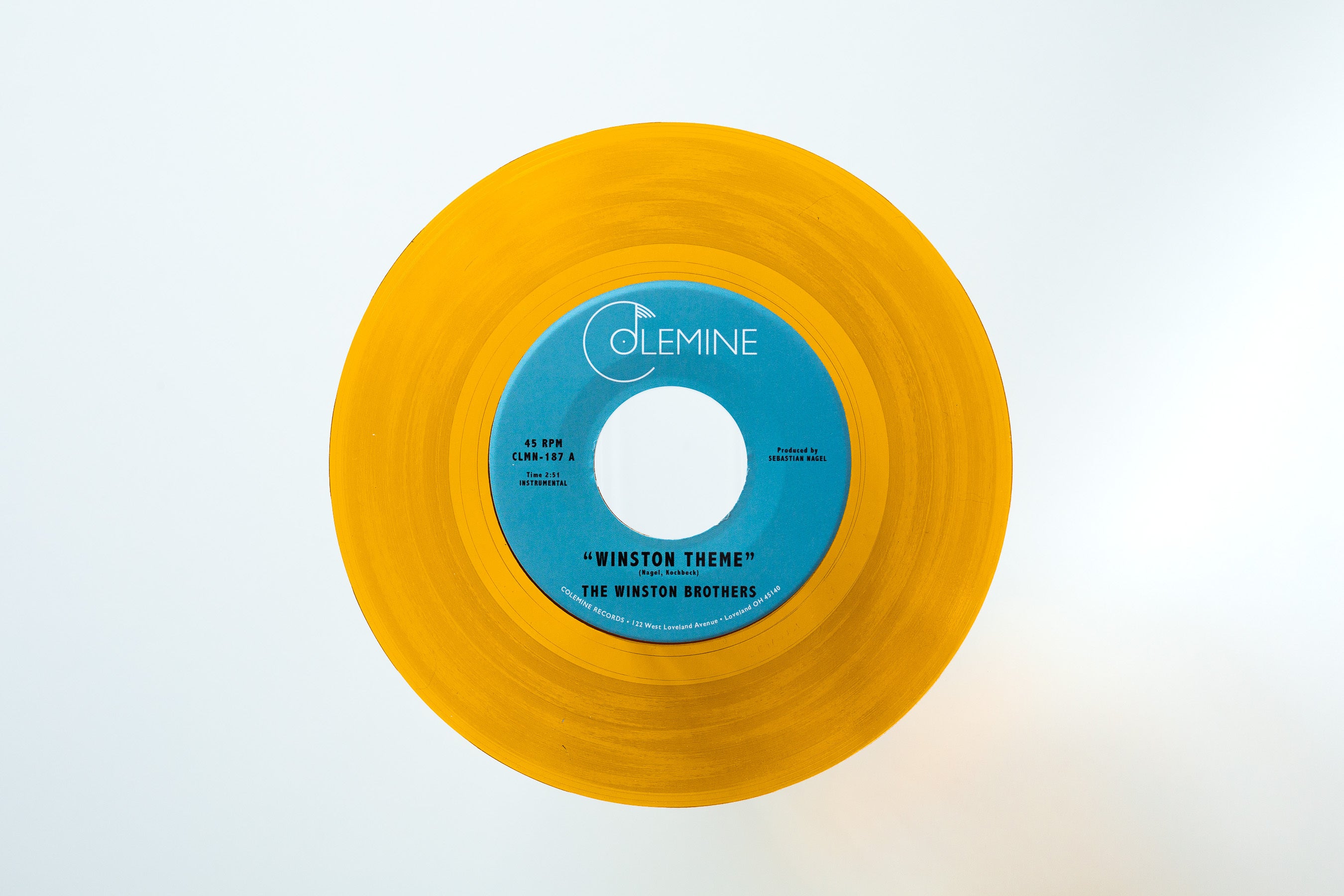The Winston Brothers Winston Theme 45T orange funk