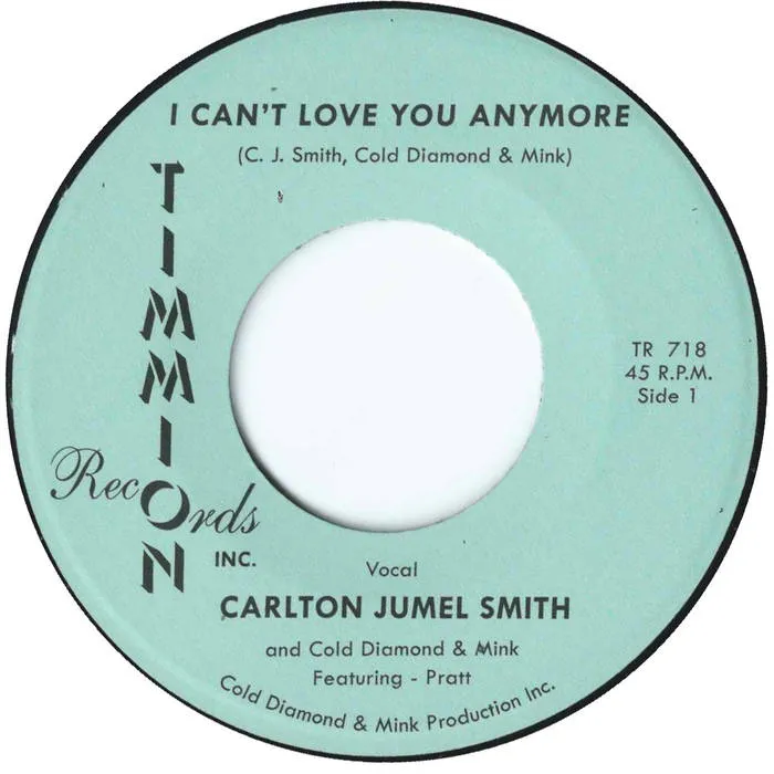 Carlton Jumel Smith Can't Love You vinyle 45 tours deep soul