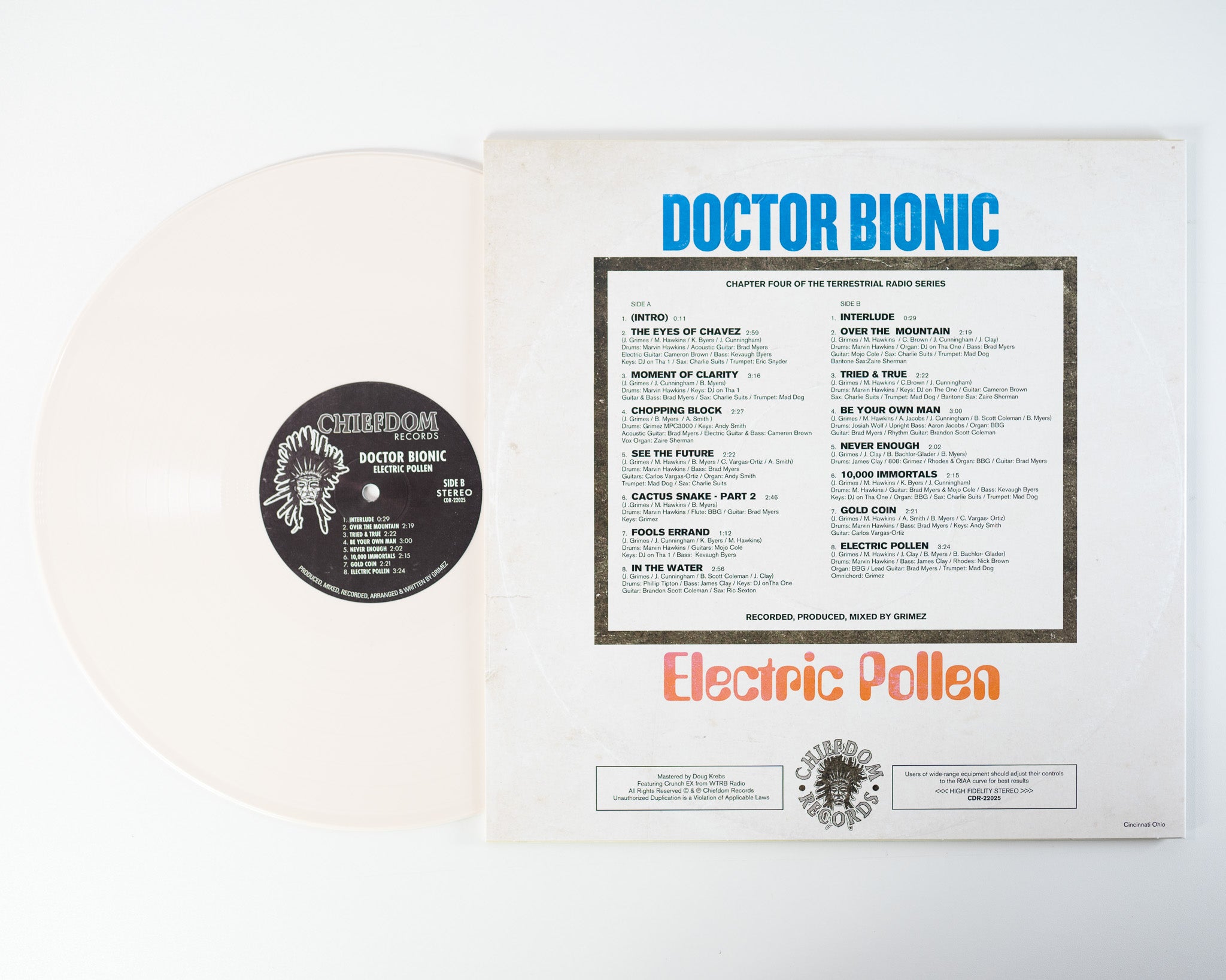 Doctor Bionic Electric Pollen LP vinyle bleu ciel groove
