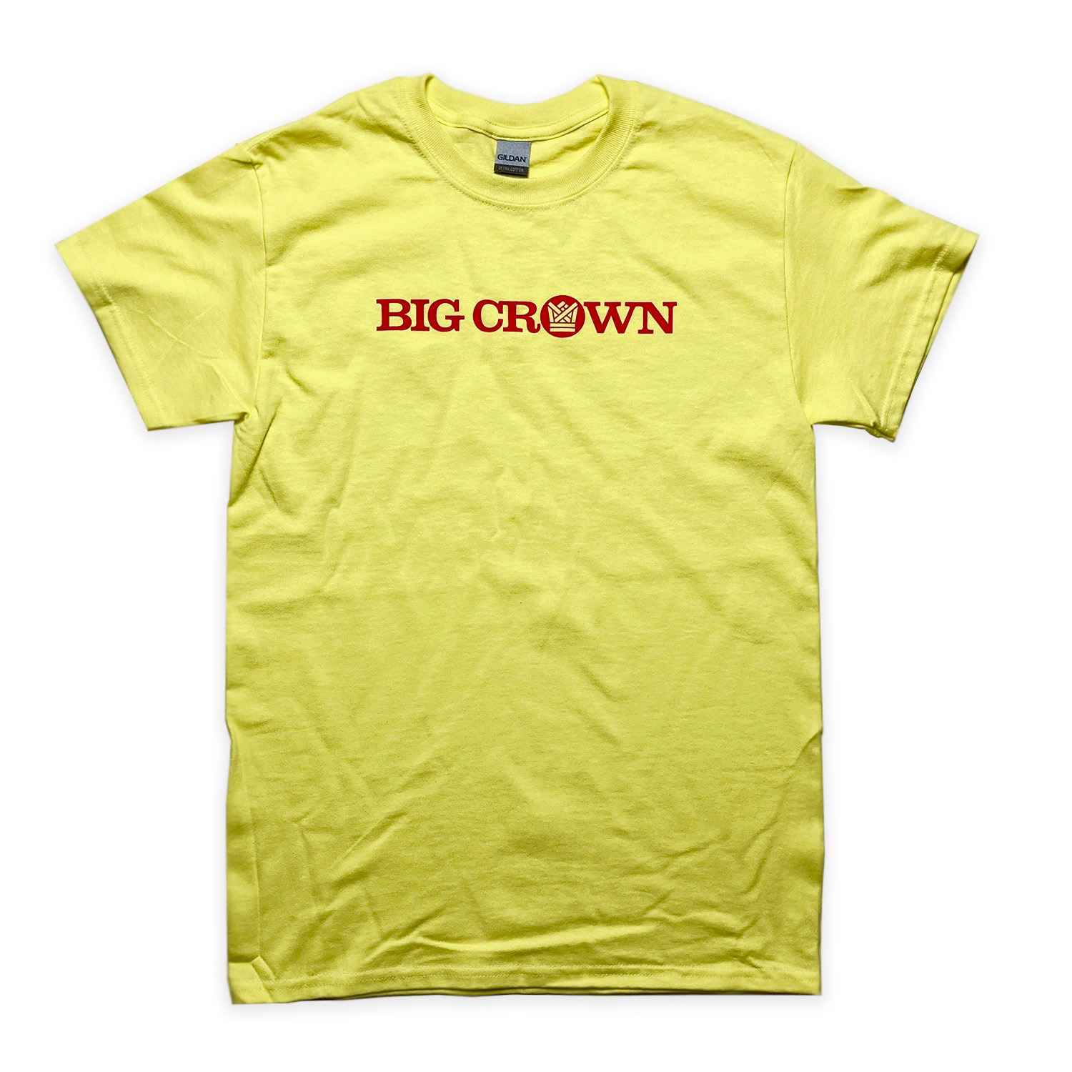 Big Crown Records t-shirt logo jaune coton