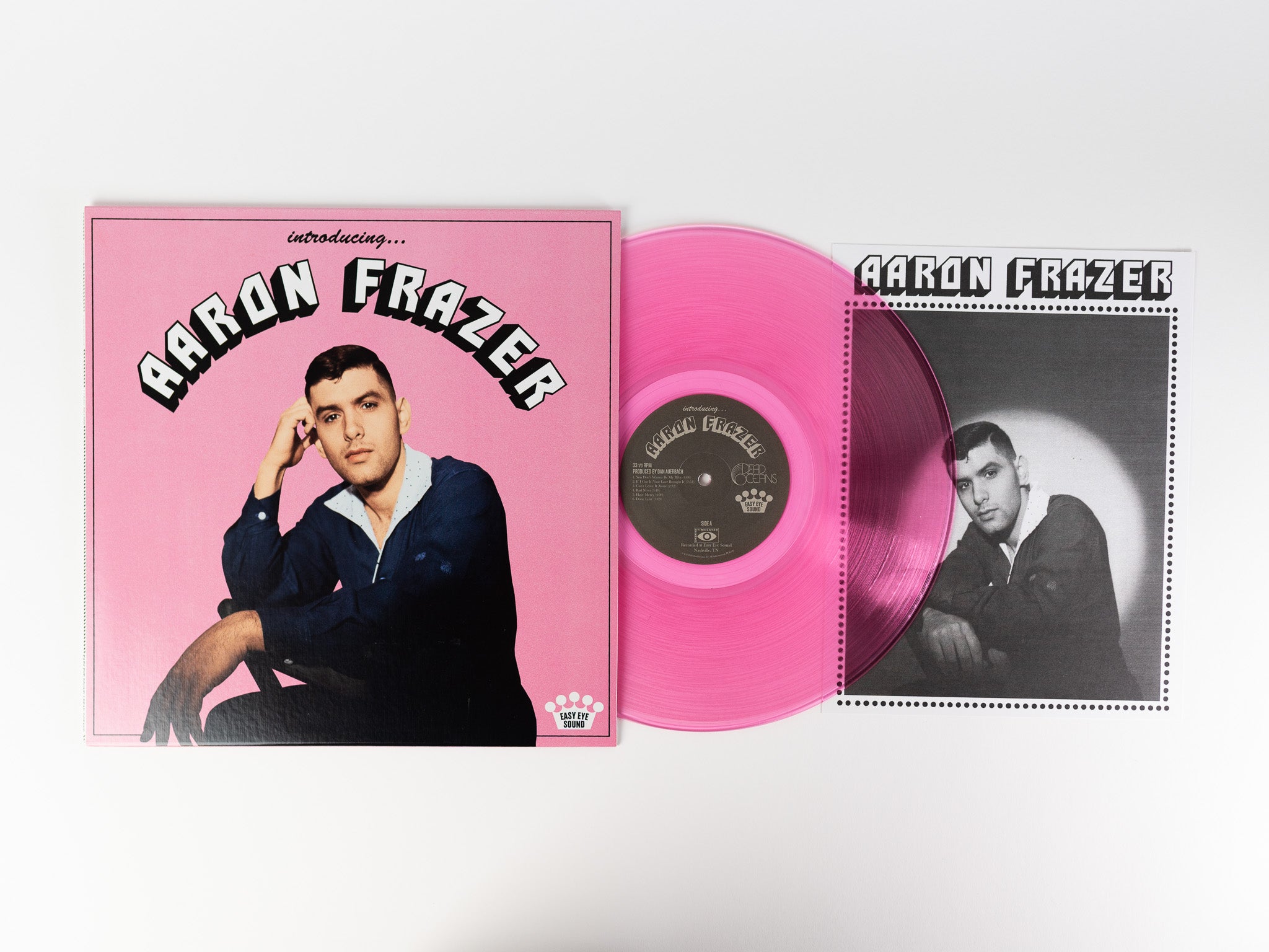 Aaron Frazer Introducing vinyle rose transparent LP
