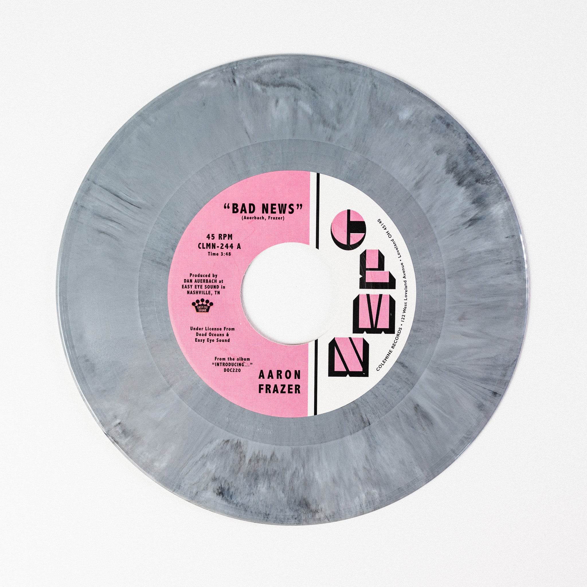 Aaron Frazer Bad News Done Lyin 45 tours vinyle gris sweet soul