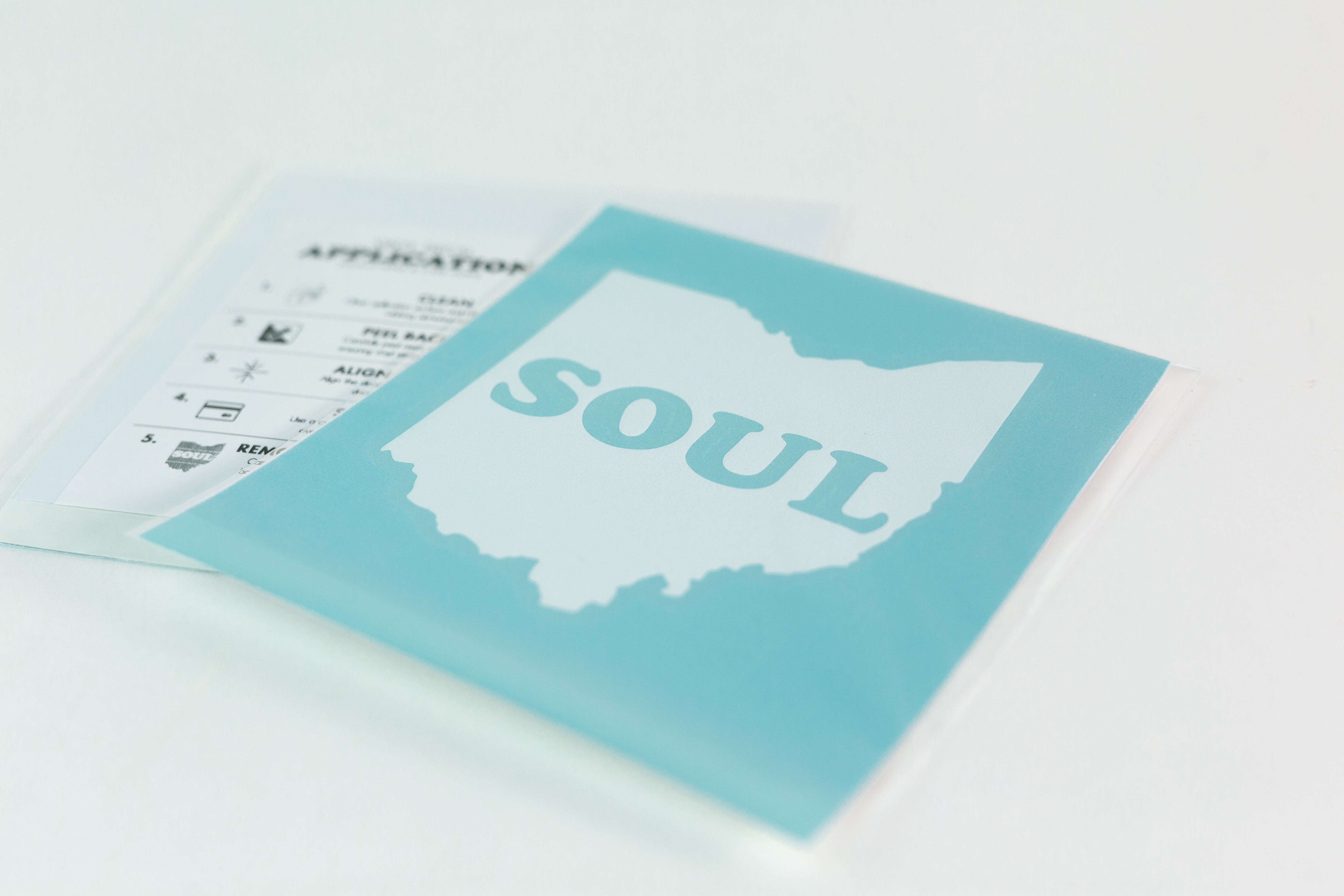 Colemine Ohio Soul Transfer sticker vinyle blanc 7 cm