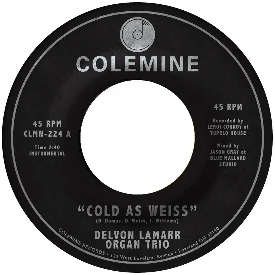 Delvon Lamarr Organ Trio Cold As Weiss 45 tours blue