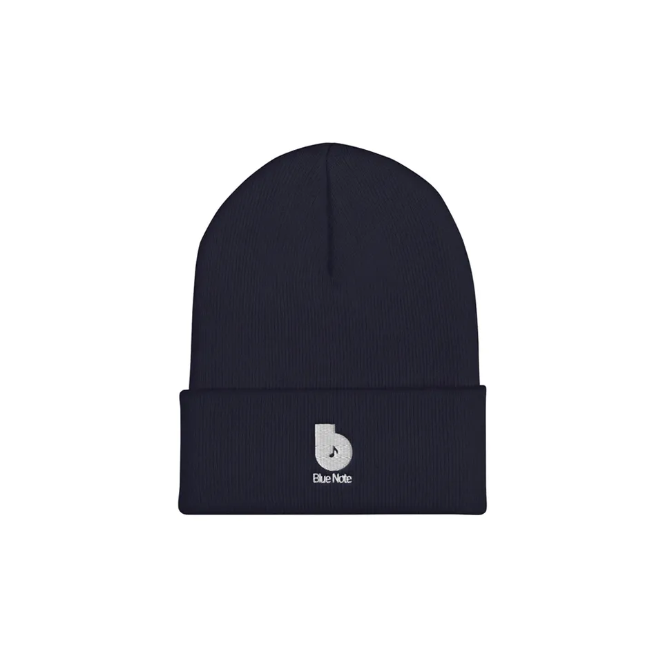 Blue Note B Logo Beanie bonnet noir brodé
