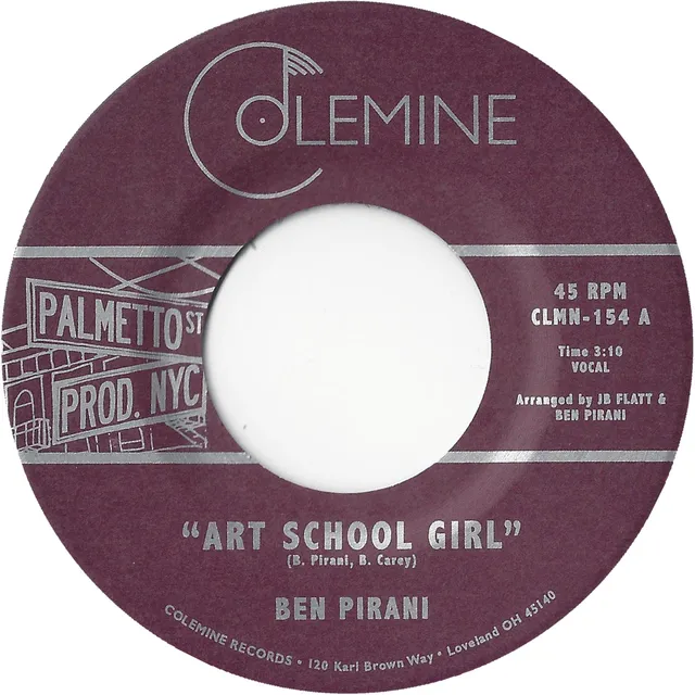 Colemine Ben Pirani Art School Girl 45 tours violet 7 pouces