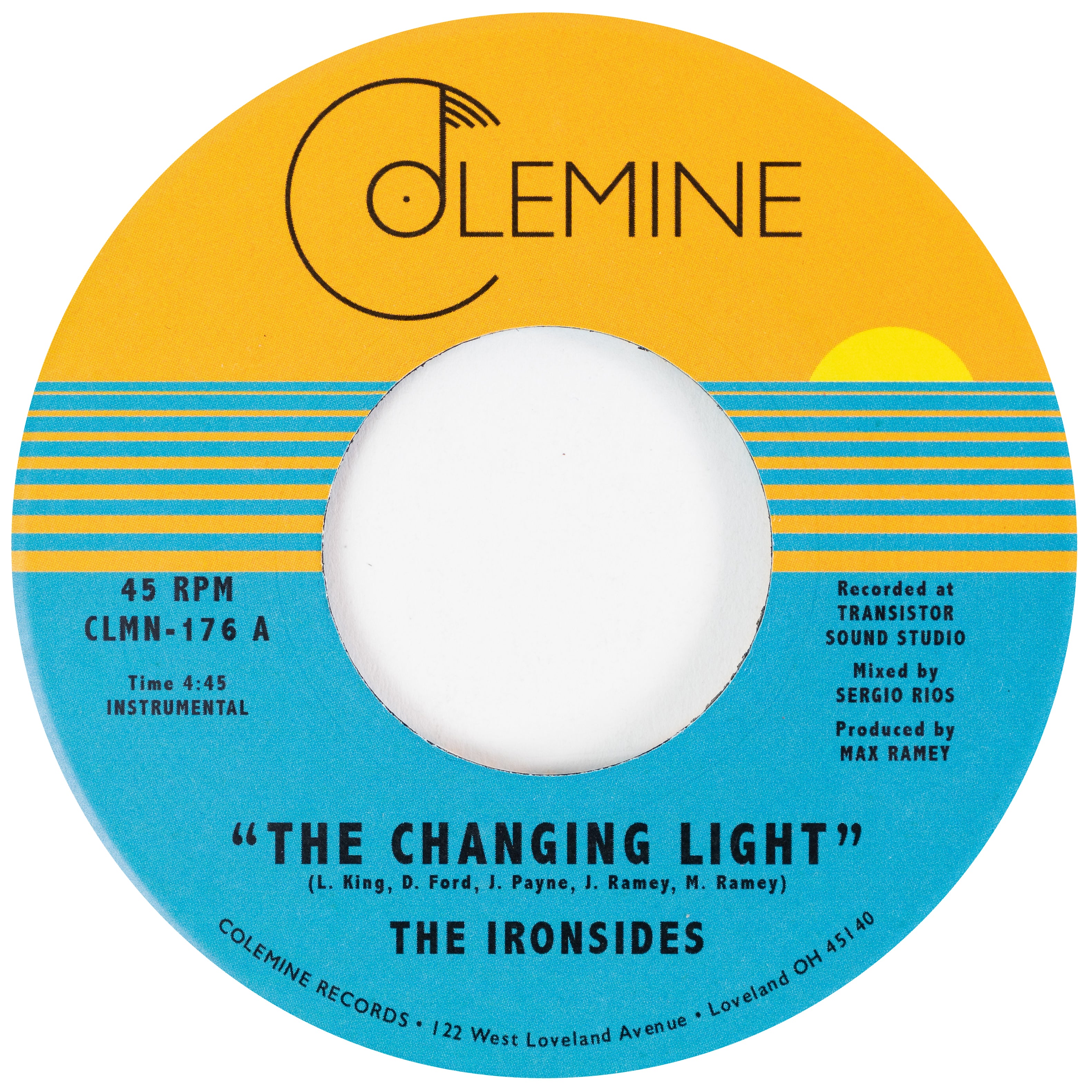 The Ironsides Changing Light 45 tours vinyle bleu opaque