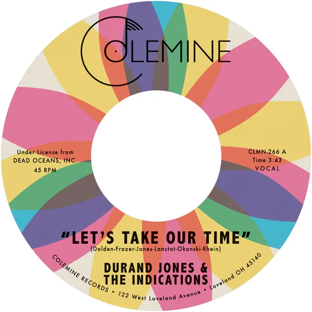 Colemine Durand Jones Let's Take Our Time 45 tours couleur