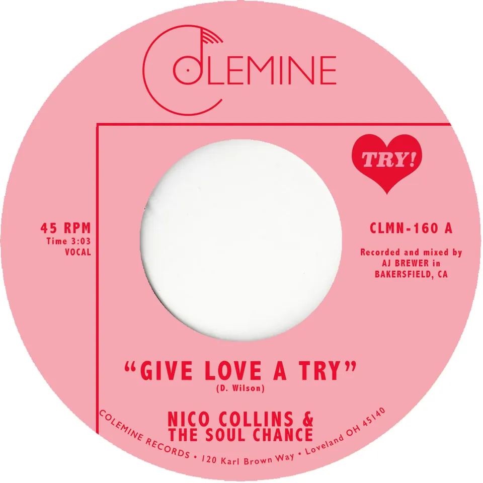 Nico Collins Give Love A Try 45 tours vinyle rouge reggae