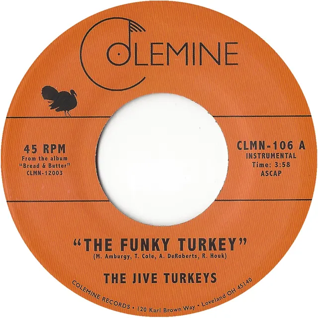 The Jive Turkeys Funky Turkey 45T vinyle marron funk