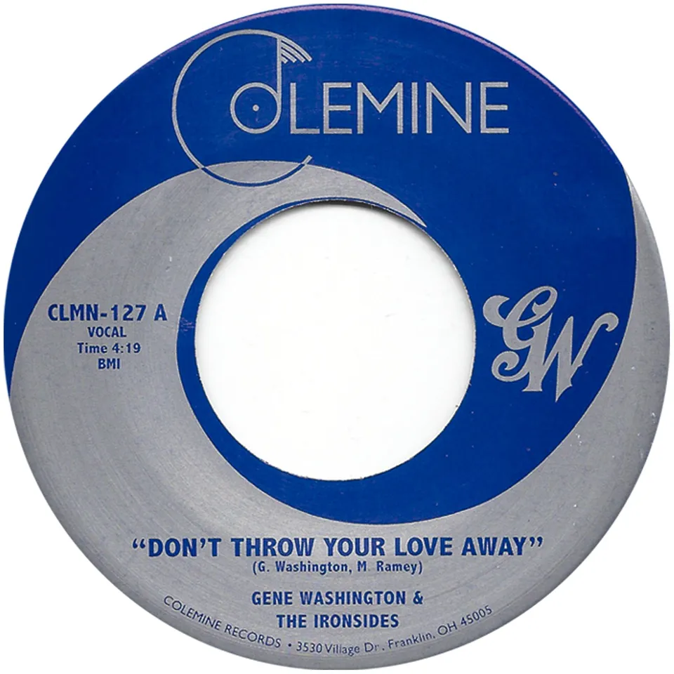 Gene Washington Don't Throw Your Love Away 45T vinyle noir